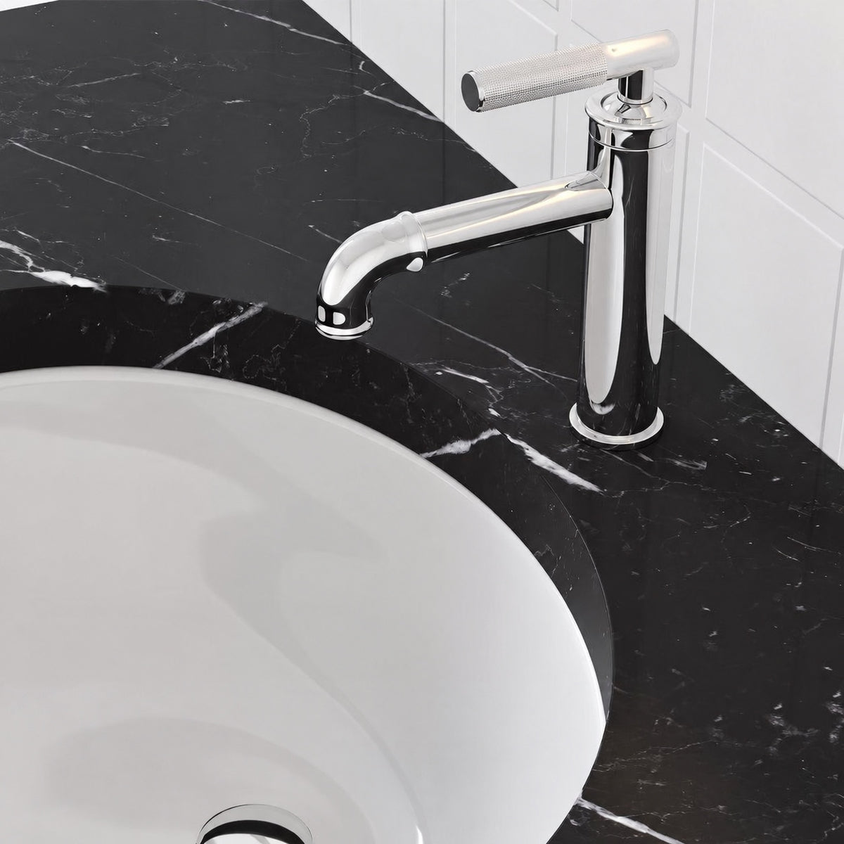 Avallon monotrou, monocommande Sleek, mitigeur de lavabo – finition Chrome