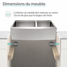 Rivage 83,8 × 55,9 cm Dual Basin Apron Kitchen Workstation vasque