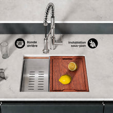Rivage 55,9 × 48,3 cm simple Basin Undermount Kitchen Workstation vasque