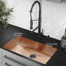 Rivage 81,3 × 48,3 cm acier inoxydable, simple Basin, Undermount évier de cuisine, Rose or