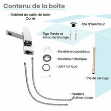 Carre monotrou, monocommande, mitigeur de lavabo – finition Chrome