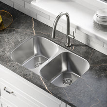 Toulouse 81,3 × 48,3 cm Low Divide acier inoxydable, Dual Basin, Under-Mount évier de cuisine