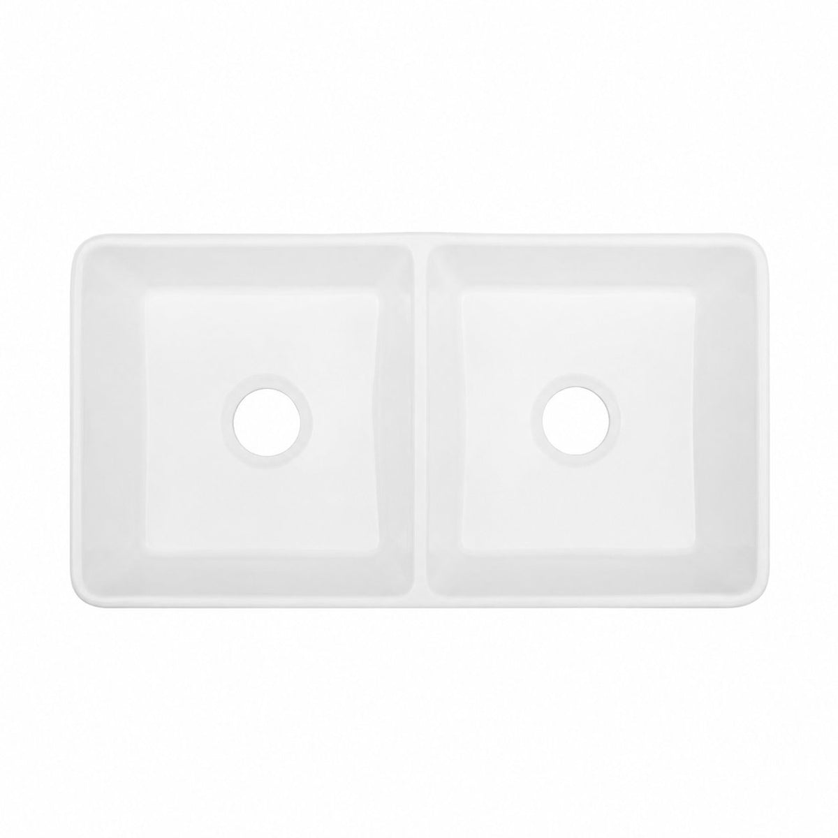 Delice 86,4 cm double Basin céramique Farmhouse évier de cuisine – finition blanc brillant