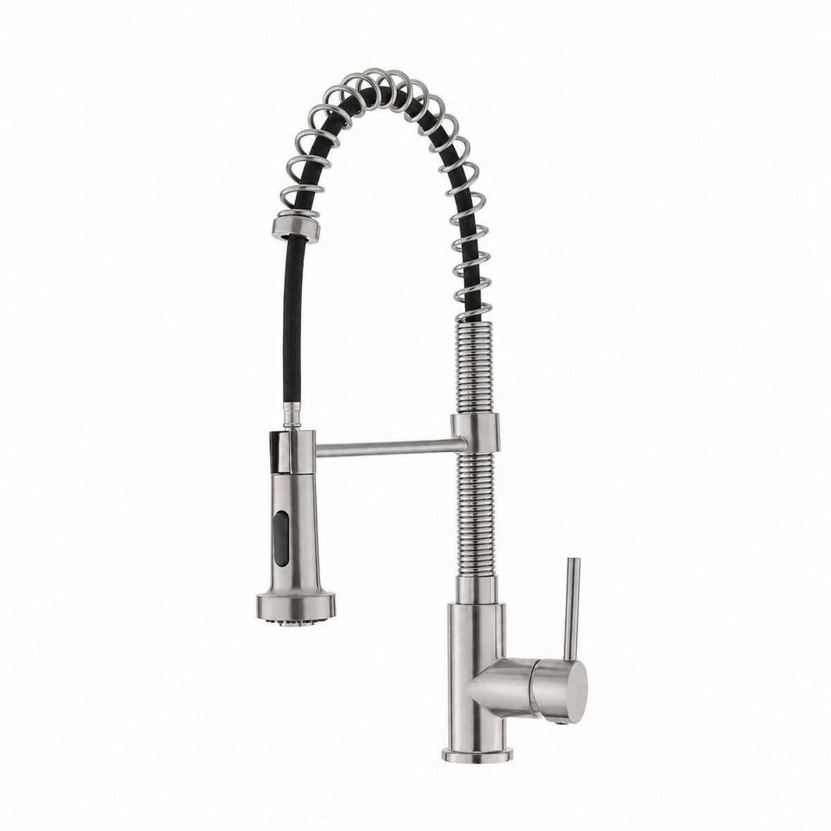 Nouvet Poignée unique, Pull-Down mitigeur de cuisine – finition nickel brossé