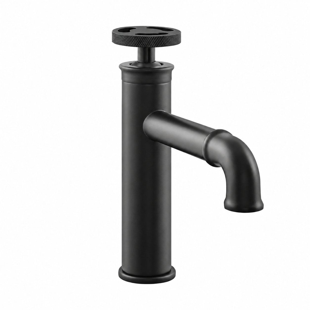 Avallon monotrou, monocommande Wheel, mitigeur de lavabo – finition noir mat