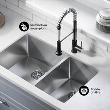 Rivage 83,8 × 50,8 cm acier inoxydable, Dual Basin, Undermount évier de cuisine