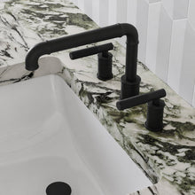 Avallon 20,3 cm. Widespread, Sleek Handle, mitigeur de lavabo – finition noir mat