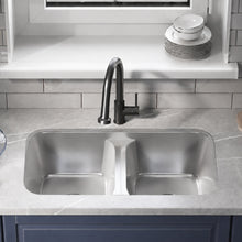 Toulouse 81,3 × 48,3 cm Low Divide acier inoxydable, Dual Basin, Under-Mount évier de cuisine