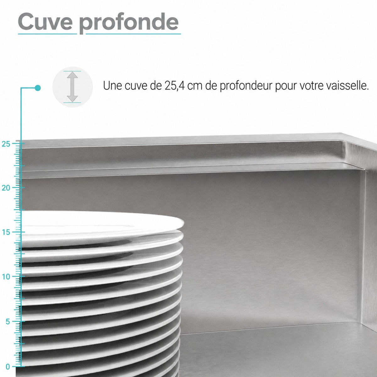 Rivage 55,9 × 48,3 cm simple Basin Undermount Kitchen Workstation vasque