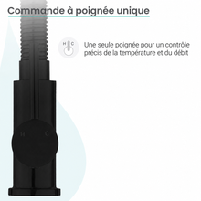 Nouvet — Mitigeur de cuisine avec douchette extractible, noir mat