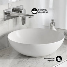 Classe 16 céramique vasque – finition Shiny blanc