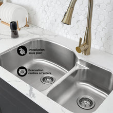 Toulouse 81,3 × 53,3 cm acier inoxydable, Dual Basin, Undermount évier de cuisine
