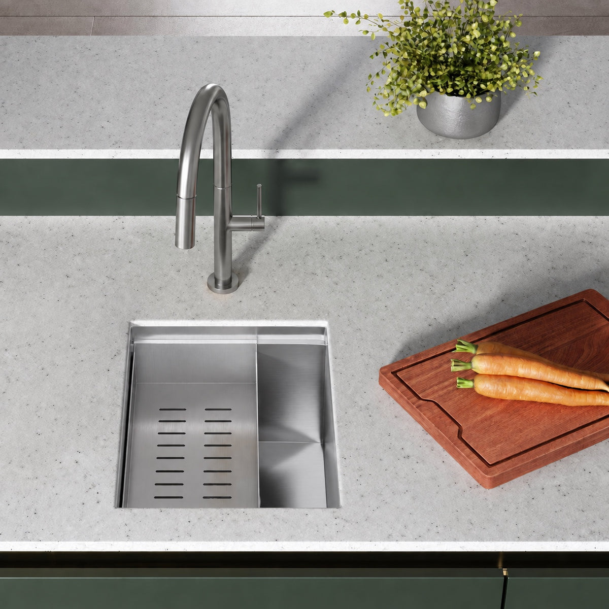 Rivage 38,1 × 48,3 cm simple Basin Undermount Kitchen Workstation vasque
