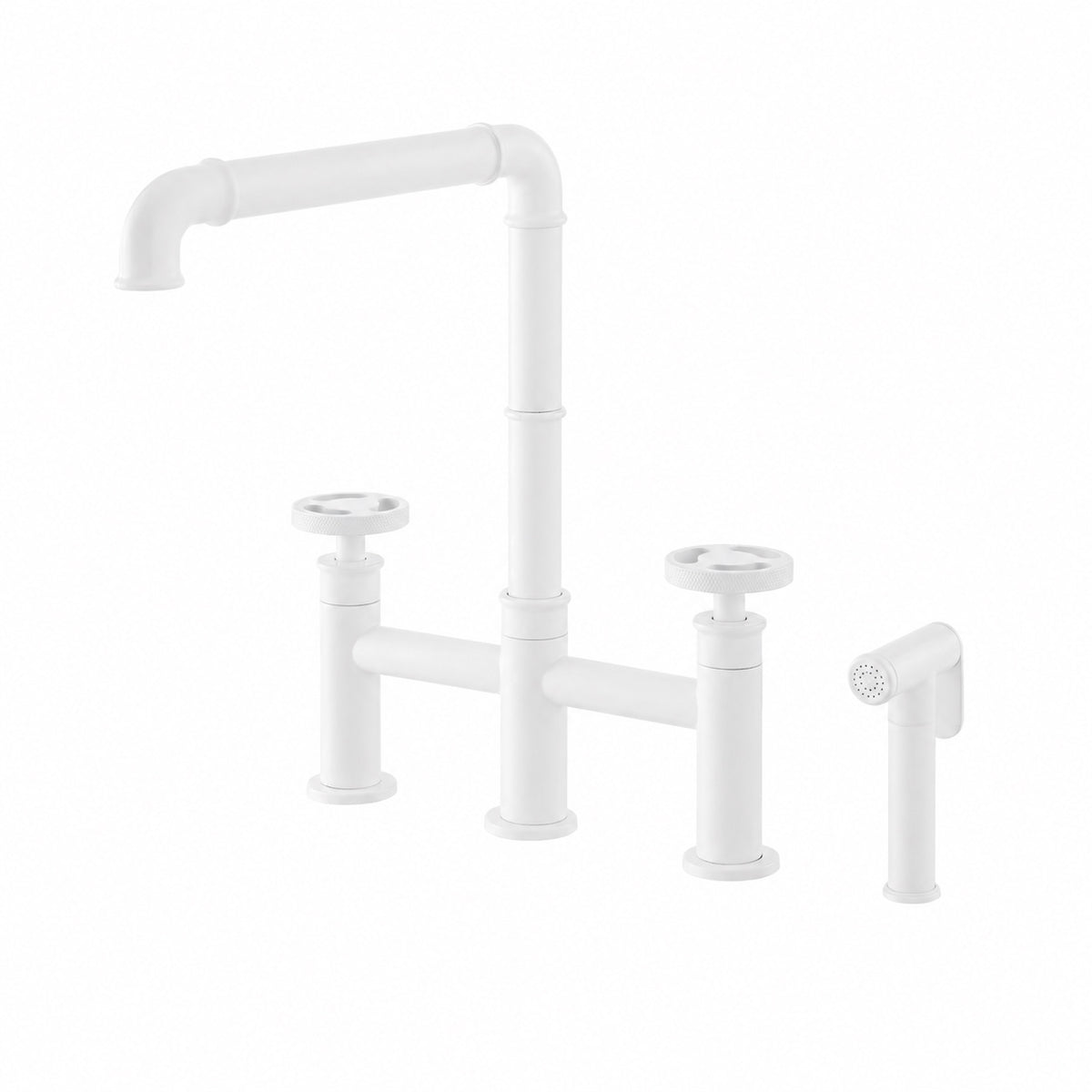 Avallon Pro Widespread mitigeur de cuisine avec Side Sprayer – finition blanc mat