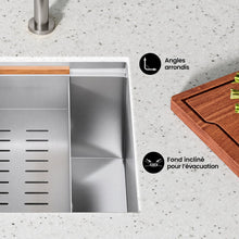 Rivage 38,1 × 48,3 cm simple Basin Undermount Kitchen Workstation vasque