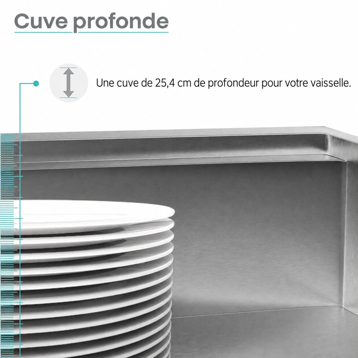 Tourner 81,3 cm 18 Gauge acier inoxydable Undermount évier de cuisine – finition noir mat