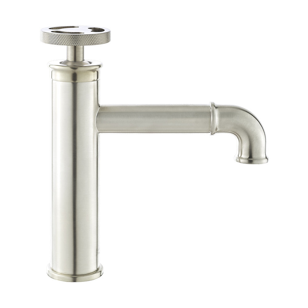 Avallon monotrou, monocommande Wheel, mitigeur de lavabo – finition nickel brossé