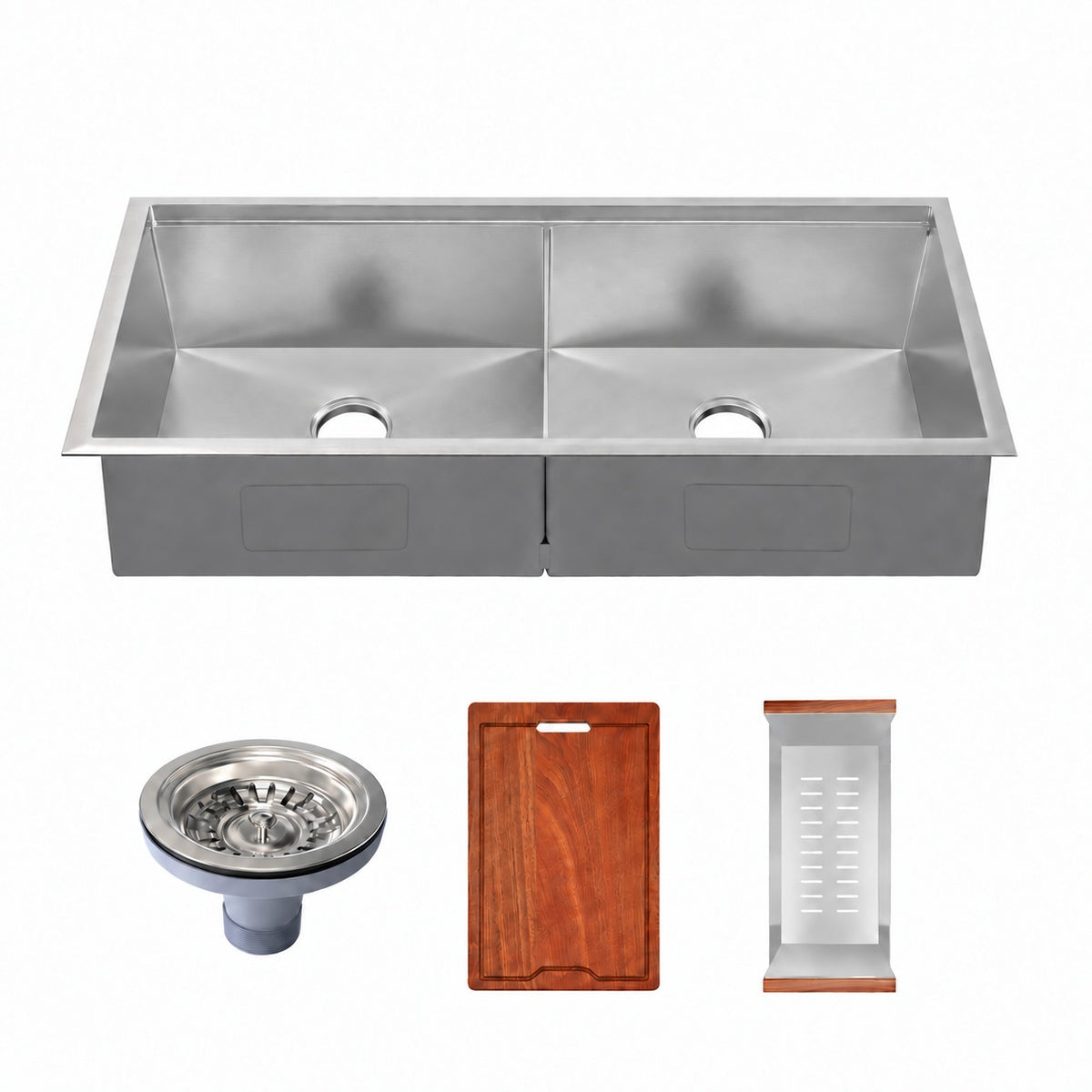 Rivage 114,3 × 48,3 cm Dual Basin Undermount Kitchen Workstation vasque