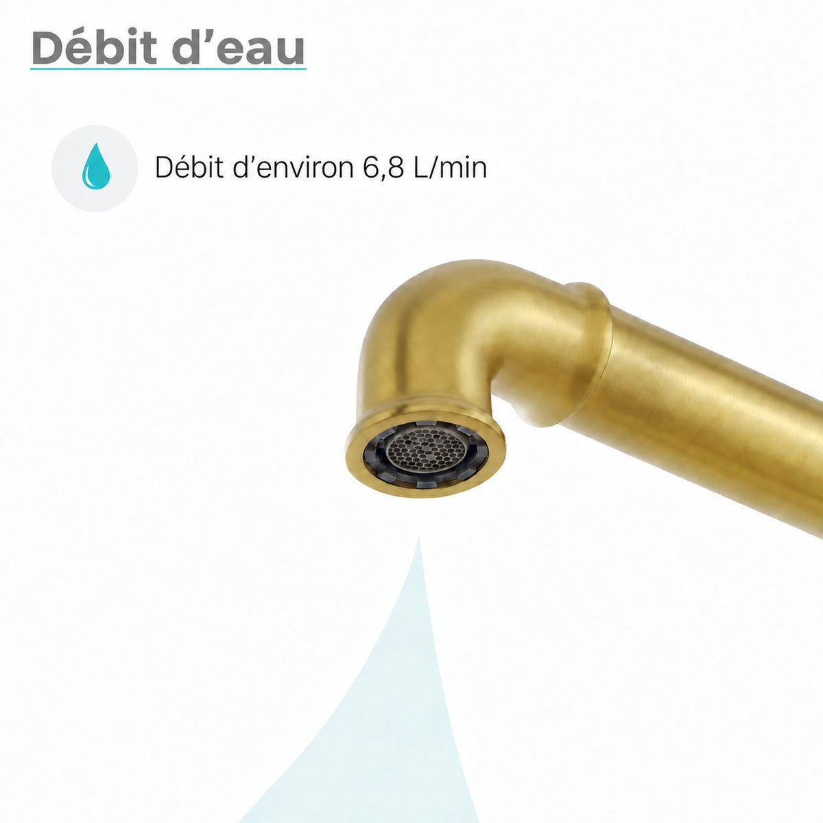 Avallon Pro Widespread mitigeur de cuisine avec Side Sprayer – finition or brossé