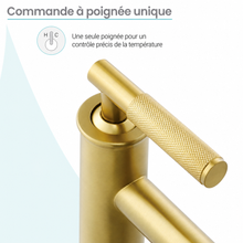 Avallon — Mitigeur haut pour vasque, or brossé