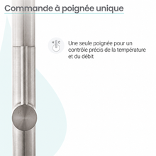 Chalet — Mitigeur de cuisine avec douchette extractible, nickel brossé
