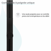 Chalet — Mitigeur de cuisine à ressort avec douchette, noir mat