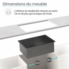 Tourner 68,6 × 48,3 cm acier inoxydable, simple Basin, Undermount évier de cuisine – finition noir