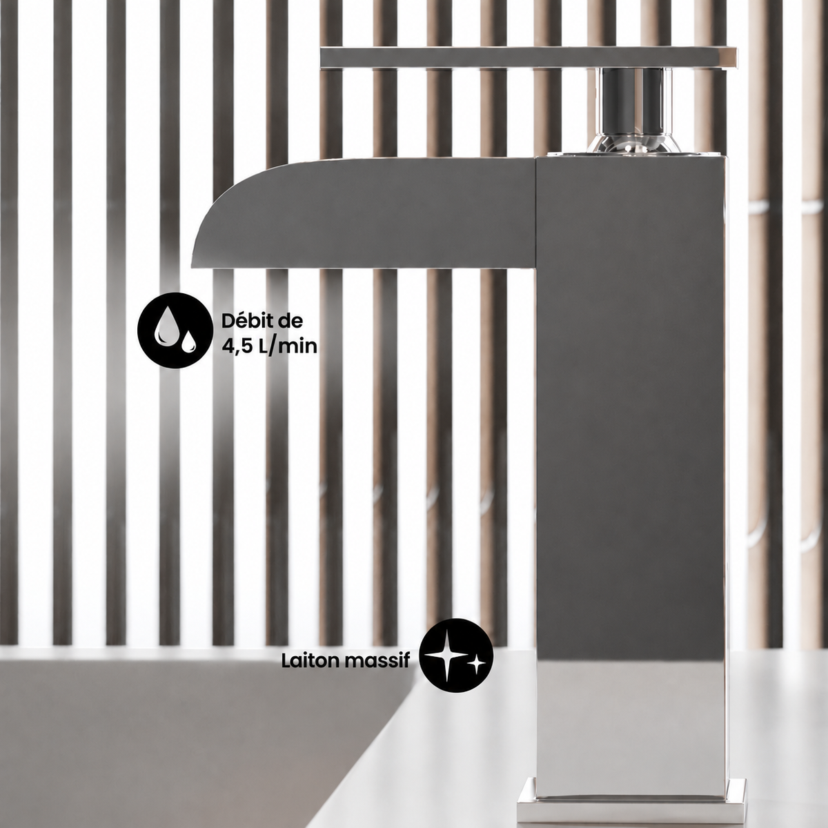 Concorde — Mitigeur de lavabo cascade, chrome