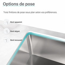 Toulouse 73,7 × 45,7 cm acier inoxydable, Dual Basin, Undermount évier de cuisine