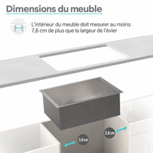 Toulouse 73,7 × 45,7 cm acier inoxydable, Dual Basin, Undermount évier de cuisine
