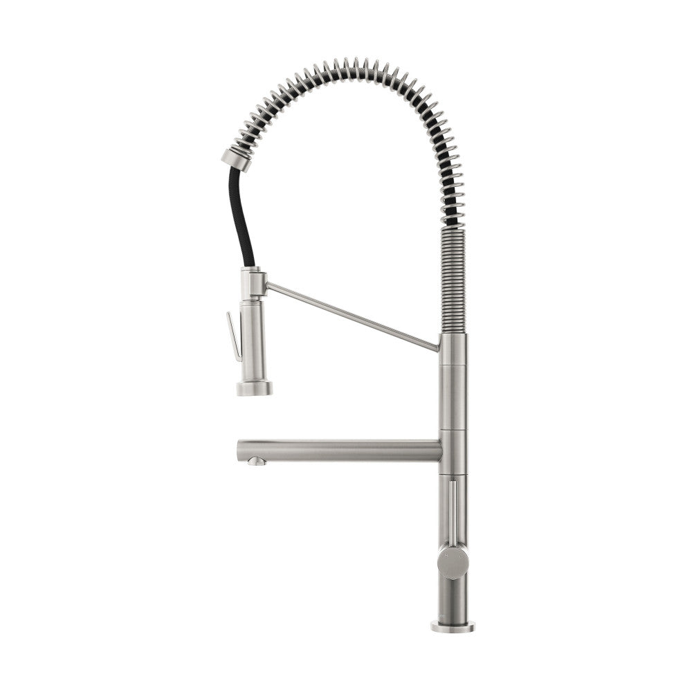 Nouvet Poignée unique, Pull-Down mitigeur de cuisine avec Pot Filler – finition nickel brossé