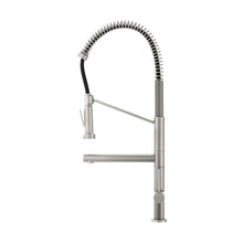 Nouvet Poignée unique, Pull-Down mitigeur de cuisine avec Pot Filler – finition nickel brossé