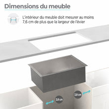 Tourner 66 × 45,7 cm acier inoxydable, simple Basin, Undermount évier de cuisine