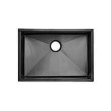 Tourner 68,6 × 48,3 cm acier inoxydable, simple Basin, Undermount évier de cuisine – finition noir