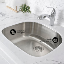 Toulouse 23 5/8 x 21 acier inoxydable, simple Basin, Undermount évier de cuisine