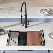 Tourner 76,2 × 48,3 cm acier inoxydable, simple Basin, Undermount Kitchen Workstation vasque – finition noir