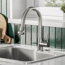 Nouvet Poignée unique, Pull-Down mitigeur de cuisine – finition nickel brossé