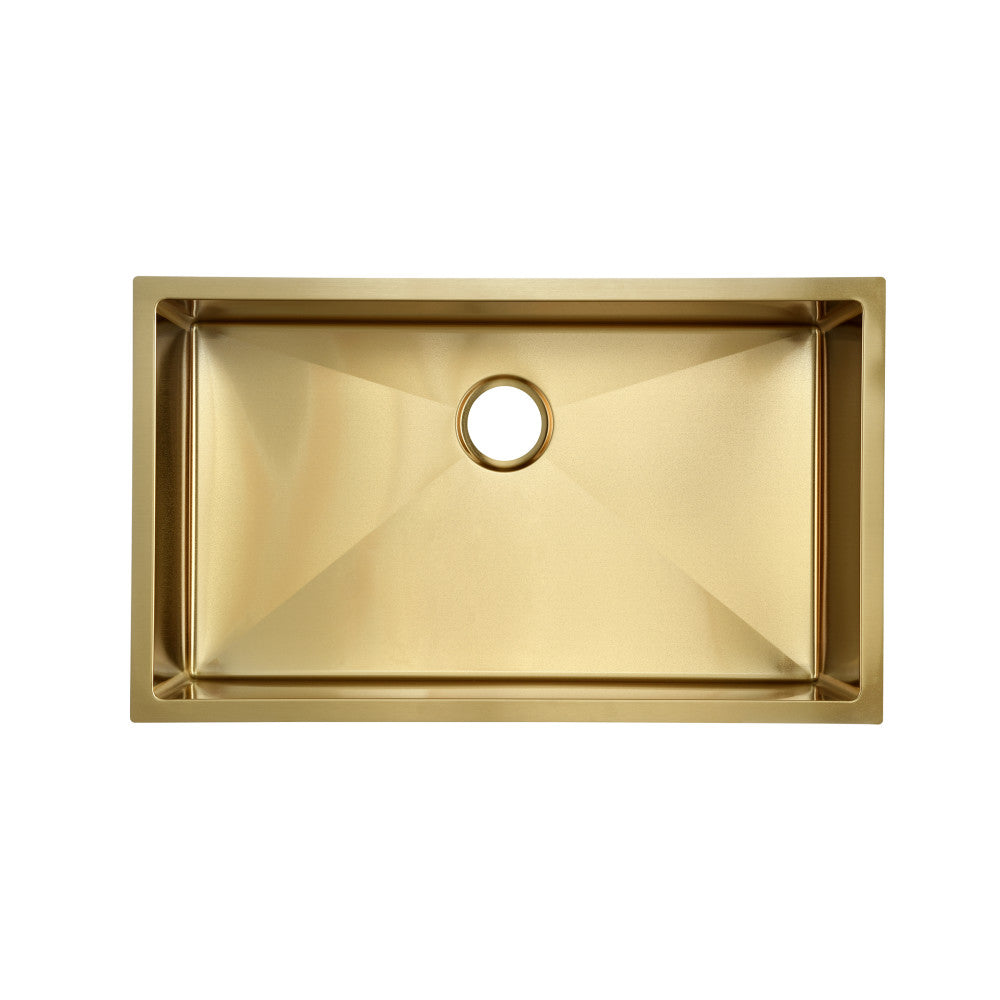 Rivage 81,3 × 48,3 cm acier inoxydable, simple Basin, Undermount évier de cuisine, or