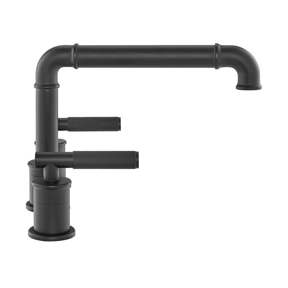 Avallon 20,3 cm. Widespread, Sleek Handle, mitigeur de lavabo – finition noir mat