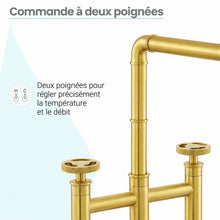 Avallon Pro Widespread mitigeur de cuisine avec Side Sprayer – finition or brossé