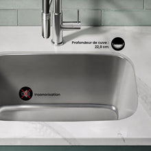 Toulouse 68,6 × 45,7 cm acier inoxydable, simple Basin, Undermount évier de cuisine