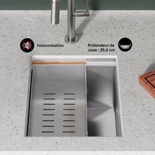 Rivage 38,1 × 48,3 cm simple Basin Undermount Kitchen Workstation vasque
