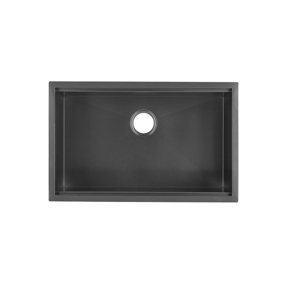 Tourner 76,2 × 48,3 cm acier inoxydable, simple Basin, Undermount Kitchen Workstation vasque – finition noir