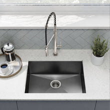 Tourner 68,6 × 48,3 cm acier inoxydable, simple Basin, Undermount évier de cuisine – finition noir