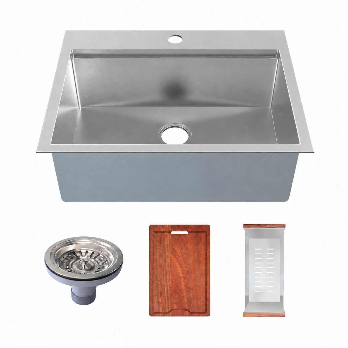 Ravi simple Basin 76,2 × 55,9 cm Topmount Kitchen Workstation vasque