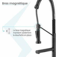 Nouvet Poignée unique, Pull-Down mitigeur de cuisine avec Pot Filler – finition Gunmetal gris