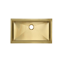 Tourner 81,3 cm 18 Gauge acier inoxydable Undermount évier de cuisine – finition or poli