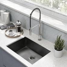 Tourner 68,6 × 48,3 cm acier inoxydable, simple Basin, Undermount évier de cuisine – finition noir