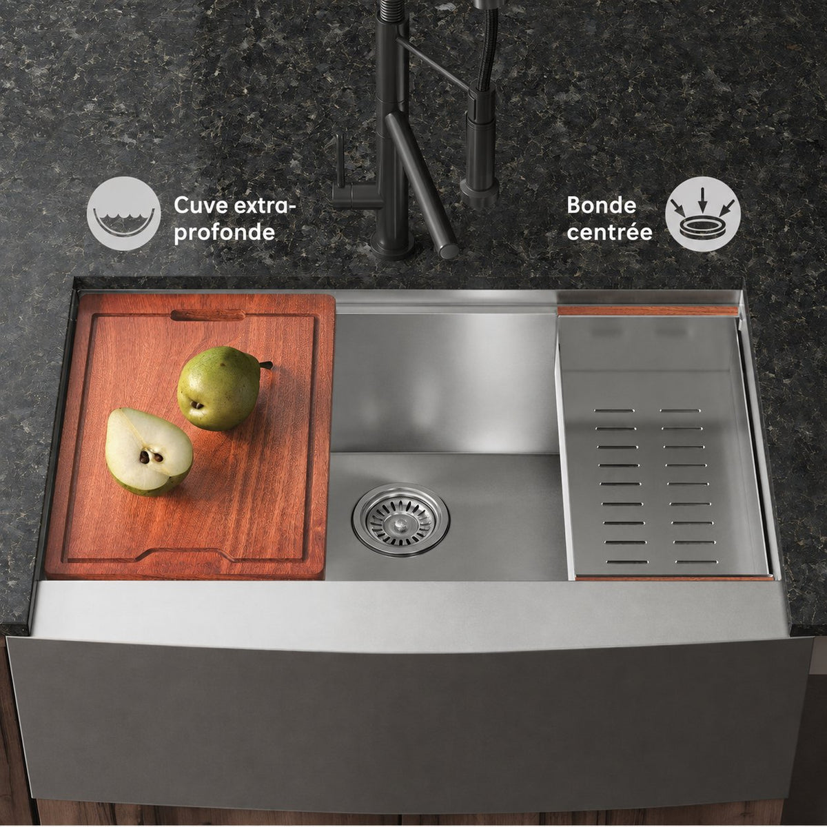 Rivage 76,2 × 55,9 cm simple Basin Apron Kitchen Workstation vasque