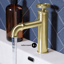 Avallon monotrou, monocommande Wheel, mitigeur de lavabo – finition or brossé